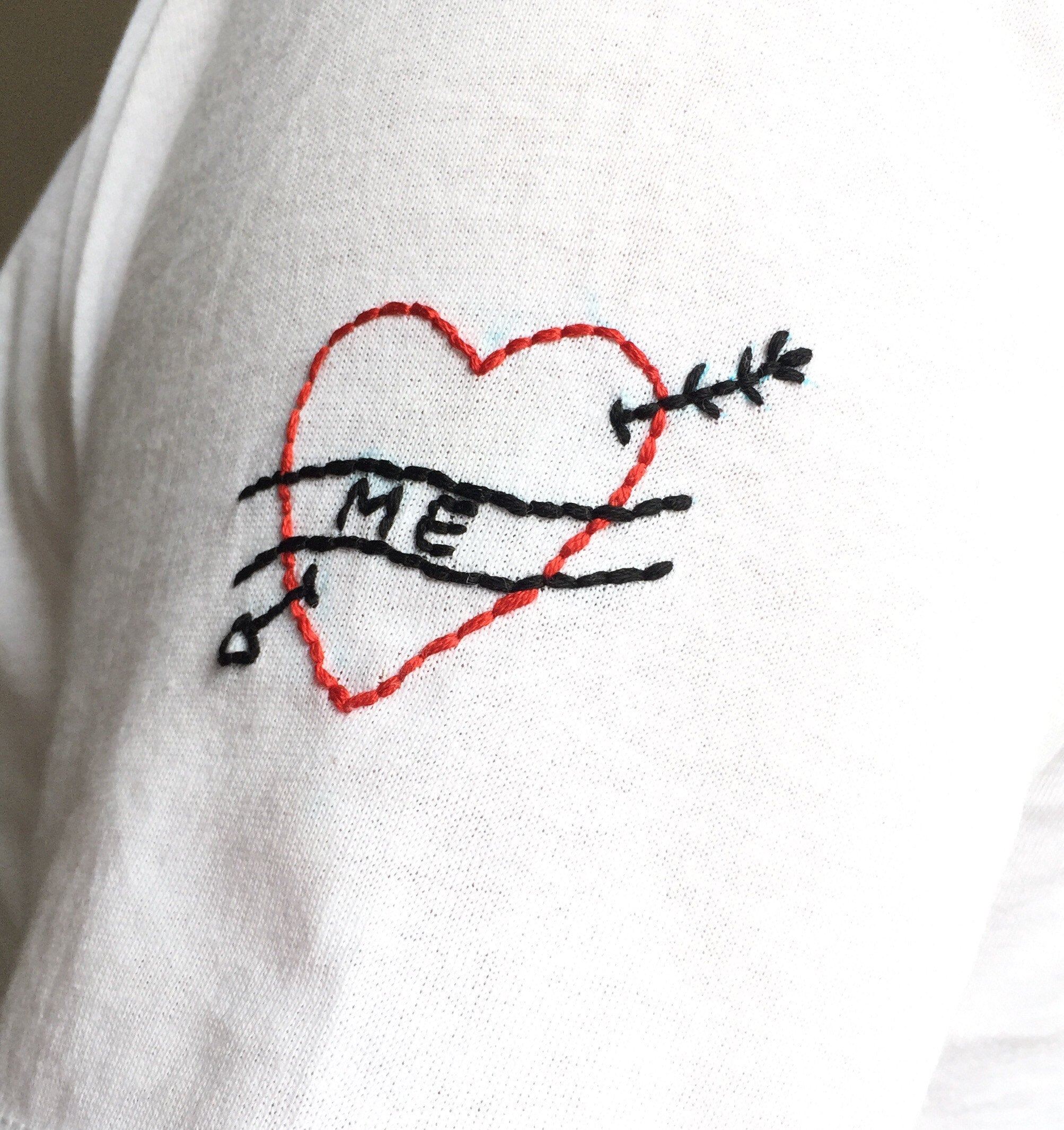 I Heart Me - Embroidered T Shirt