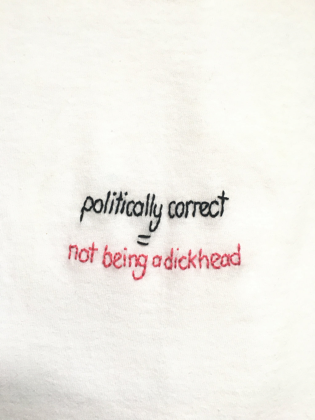 POLITICALLY CORRECT = NOT BEING A DICKHEAD- T SHIRT