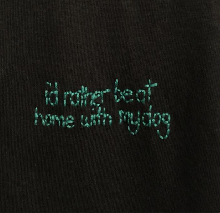 I’D RATHER BE AT HOME WITH MY DOG - T SHIRT